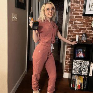 Figs xxs petite mauve pink jumpsuit